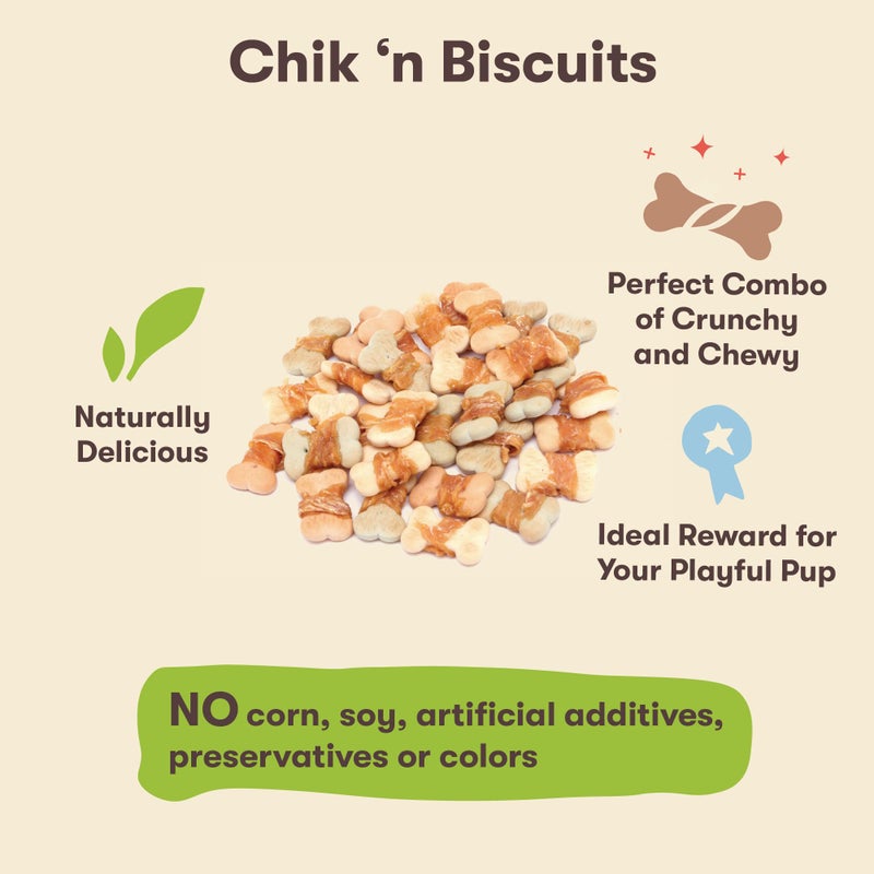 Pet 'n Shape Chik 'n Wrapped Biscuits â€“ Jerky Dog Treats - 1 Pound - Image 4